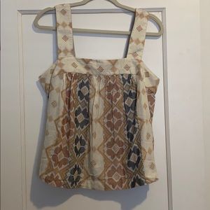 Anthropologie Button Back Sleeveless Top